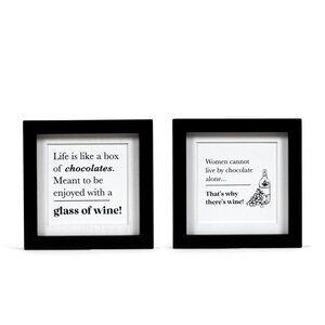 ($8) Reversible Sign - Chocolate & Wine